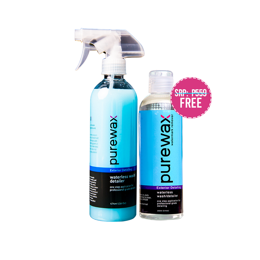 COMBO Deal! PureWax Waterless Wash / Detailer 474ml. with a FREE PureWax Acid Rain and Watermark Remover 250ml.