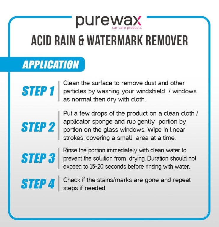 COMBO Deal! PureWax Hi-Gloss Protectant 250ml. and Acid Rain Remover with FREE PureWax Premium Microfibre Cloth (3pcs.)